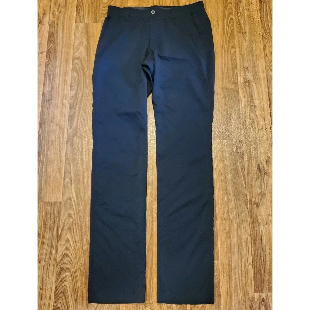 Under Armour Golf Pants Men 34 Black Showdown‎ Straight Athletic Performance New